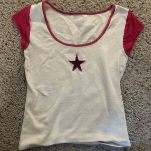 White and pink Star Tee
